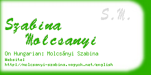 szabina molcsanyi business card