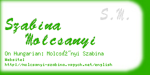 szabina molcsanyi business card